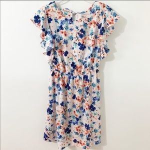 Merona Floral Flutter Sleeve Dress Size Small
